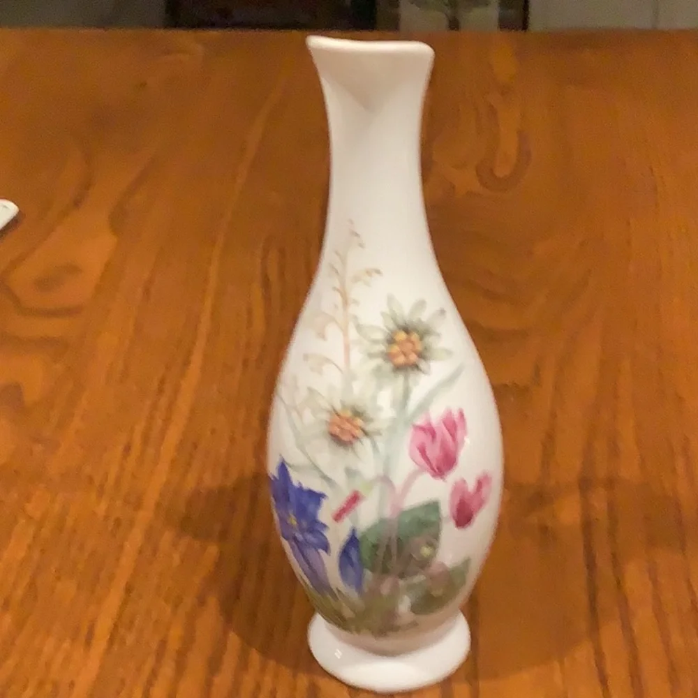 Vintage Altenkunstadt Bavaria  White Pitcher /Vase with Floral Design